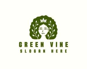 Female Afro Vines logo design