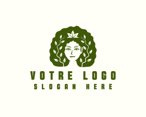 Queen - Female Afro Vines logo design
