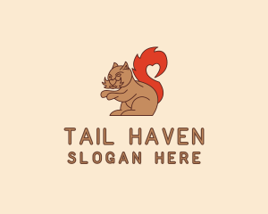 Tail - Squirrel Heart Tail logo design
