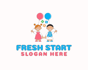 Youngster - Kids Birthday Party logo design