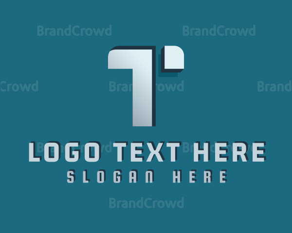 3D Tech Generic Brand Letter T Logo