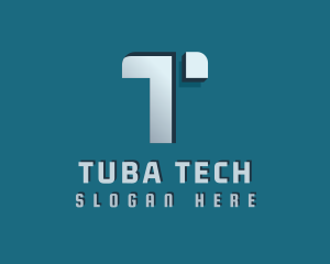 3D Tech Generic Brand Letter T logo design