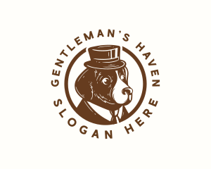 Dog Hat Gentleman logo design