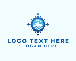 Ocean - Cruise Ship Travel logo design