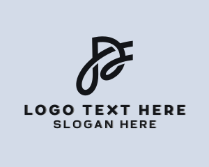 Stylish Fashion Boutique Letter P logo design