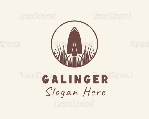 Trowel Gardening Grass Logo