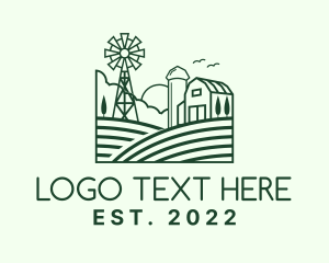 Farmhouse - Green Nature Farming logo design