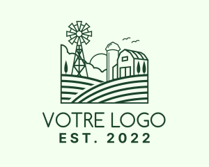 Mill - Green Nature Farming logo design