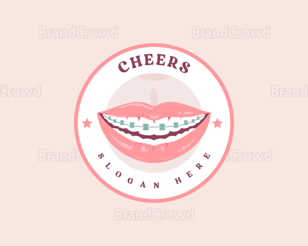 Dental Brace Smile Logo