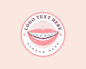 Lips - Dental Brace Smile logo design