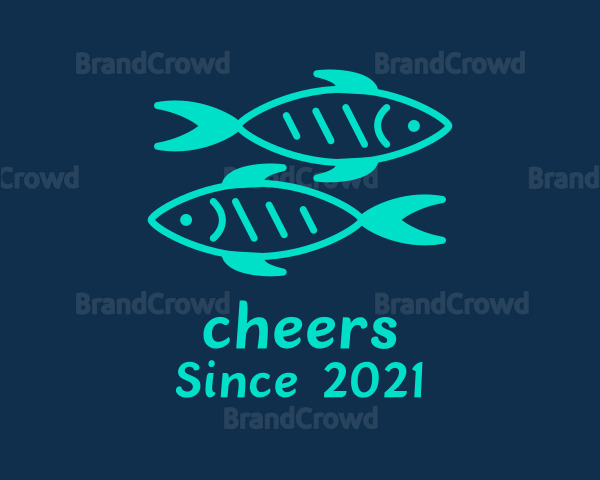 Green Twin Fish Logo