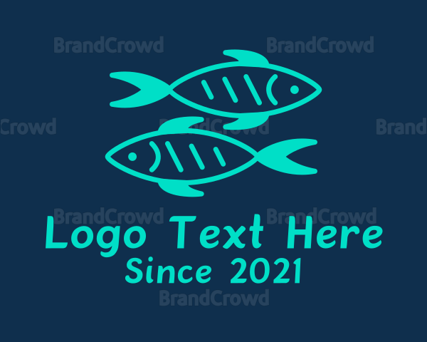 Green Twin Fish Logo