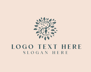 Yoga - Woman Tree Organic logo design