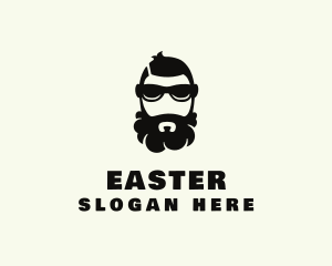 Hipster Beard Sunglasses Man Logo