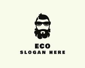 Hipster Beard Sunglasses Man Logo