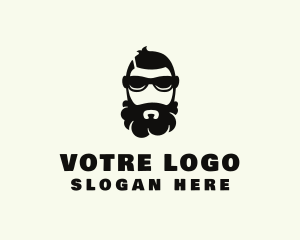 Hipster Beard Sunglasses Man Logo