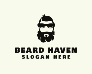 Beard - Hipster Beard Sunglasses Man logo design