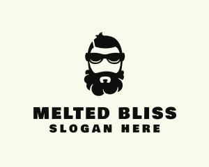 Hipster Beard Sunglasses Man logo design