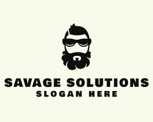 Thug - Hipster Beard Sunglasses Man logo design