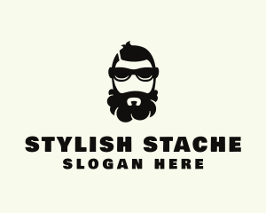 Moustache - Hipster Beard Sunglasses Man logo design