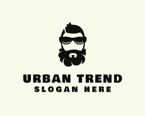 Hip - Hipster Beard Sunglasses Man logo design
