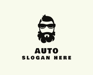 Rapper - Hipster Beard Sunglasses Man logo design