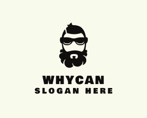 Hairstyle - Hipster Beard Sunglasses Man logo design
