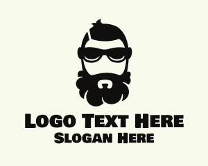 Poker - Hipster Beard Sunglasses Man logo design
