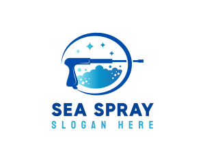 Pressure Washer Bubble logo design