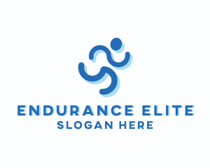 Triathlon - Human Running Fitness logo design