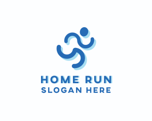 Human Running Fitness logo design