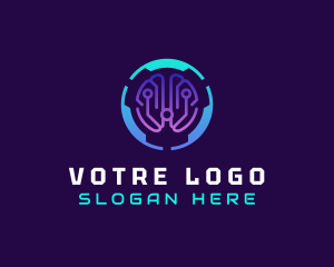 Tech - Brain Memory Storage logo design