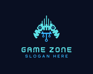 Neon - Cyber Game Controller logo design