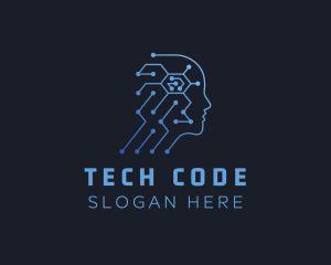 Code - Artificial Intelligence Program logo design