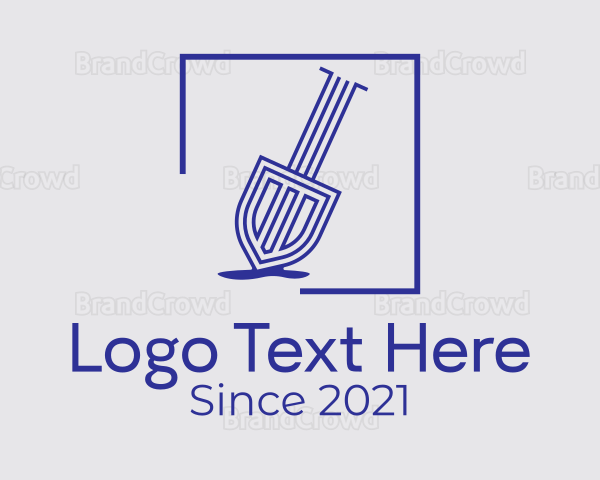 Minimalist Trowel Tool Logo