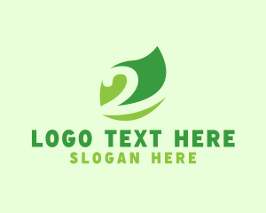 Organic - Eco Leaf Number 2 logo design