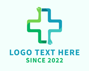 Teleconsultation - Arm Medical Cross Healthcare logo design