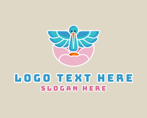 Pelican - Bird Wings Stork logo design