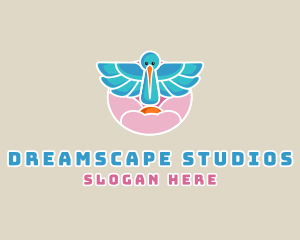 Dream - Dream Pastel Stork logo design