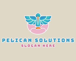 Pelican - Bird Wings Stork logo design