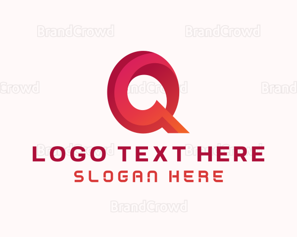 Gradient Modern Letter Q Logo