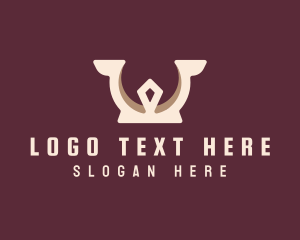 Glam - Jewelry Boutique Letter W logo design