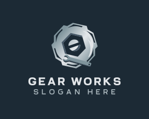 Industrial Wrench Gear logo design
