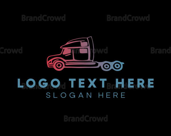 Trailer Truck Automobile Logo
