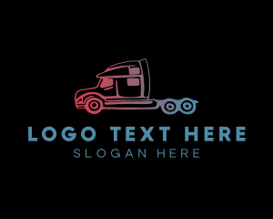 Gradient - Trailer Truck Automobile logo design