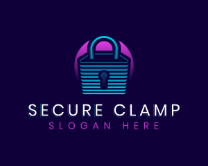 Padlock Cyber Security logo design