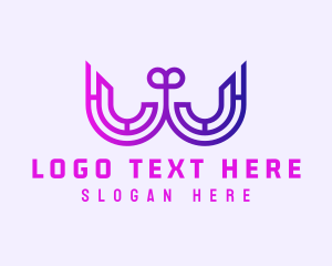 Innovation - Digital Tech Letter W logo design