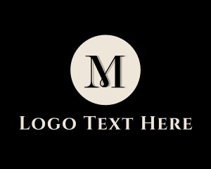 Letter M - Elegant Letter M Circle logo design