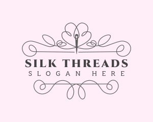 Weaving - Tailoring Needle Stitch logo design