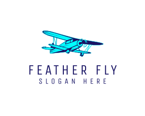 Flying Airplane Aviation logo design